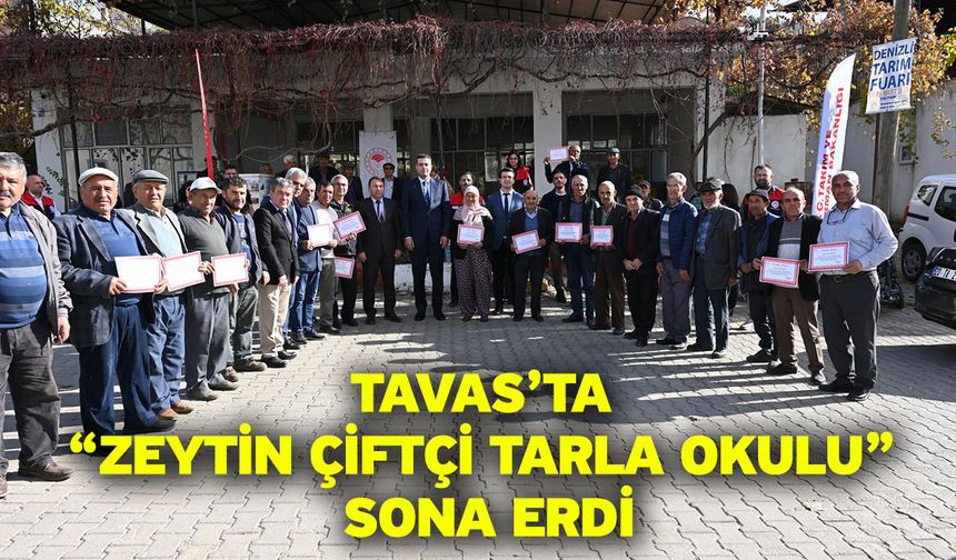 Tavas’ta “Zeytin Çiftçi Tarla Okulu” Sona Erdi