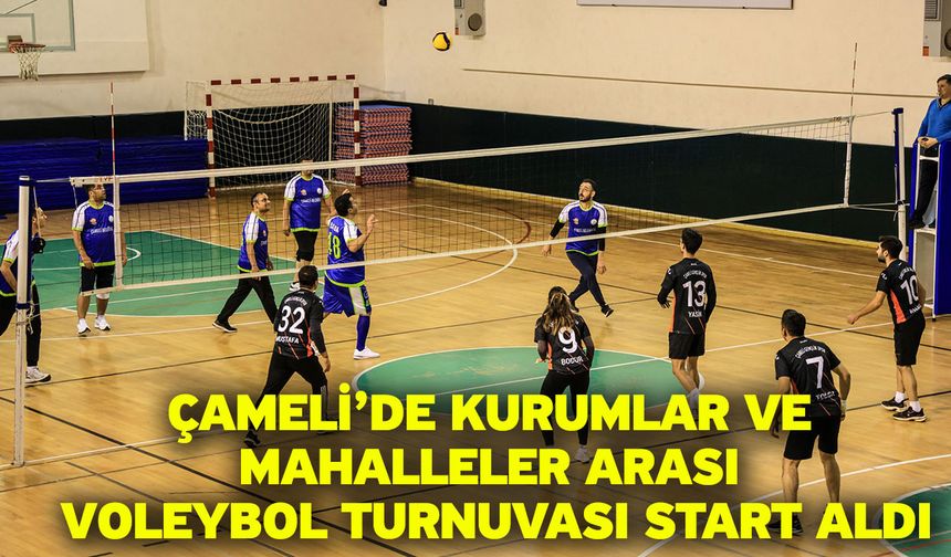 Çameli’de Kurumlar ve Mahalleler Arası Voleybol Turnuvası Start Aldı