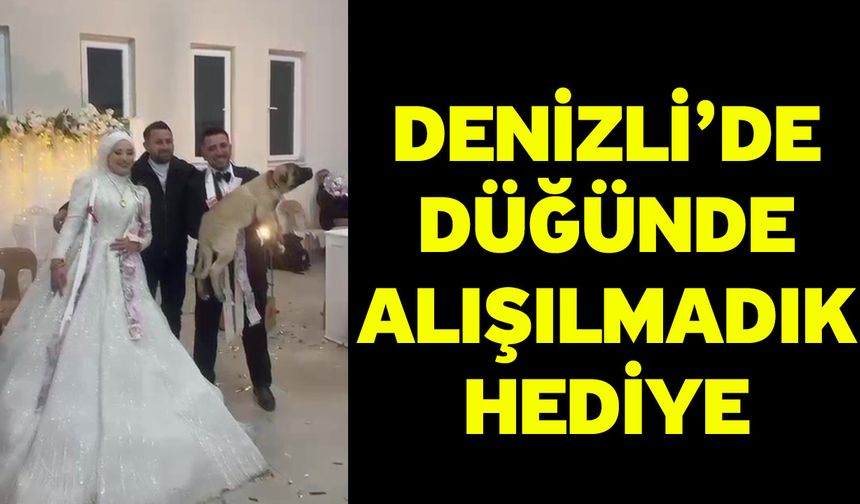 Denizli’de Düğünde Alışılmadık Hediye