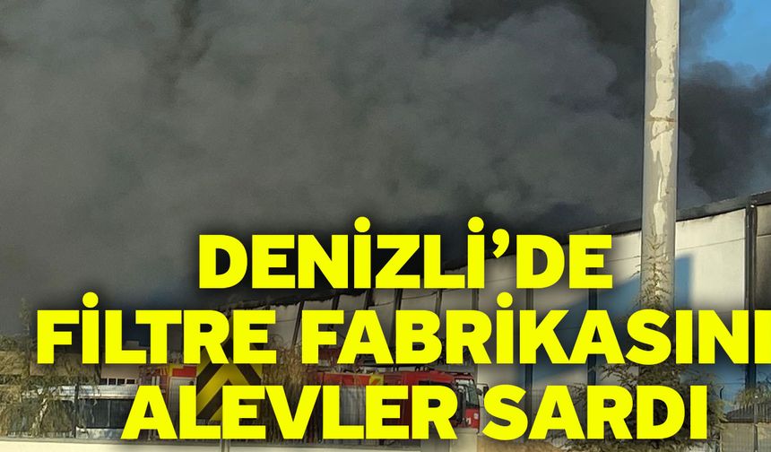 Denizli’de filtre fabrikasını alevler sardı