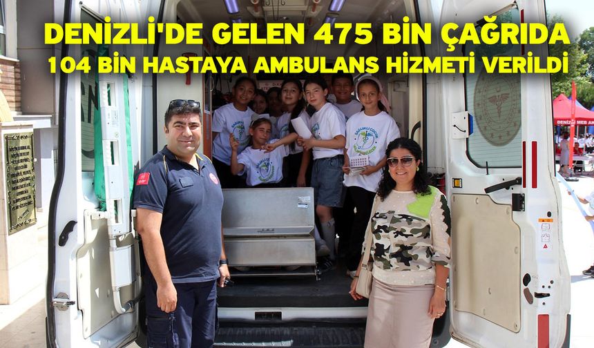Denizli'de gelen 475 bin çağrıda 104 bin hastaya ambulans hizmeti verildi