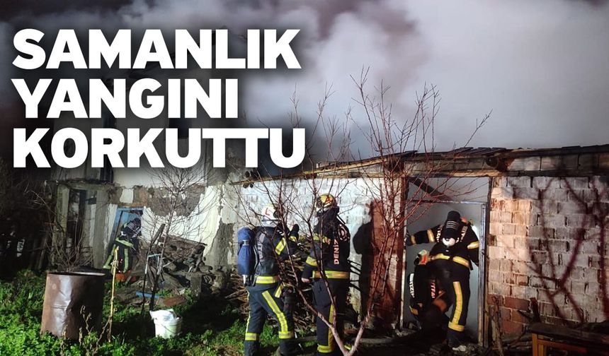 Samanlık yangını korkuttu