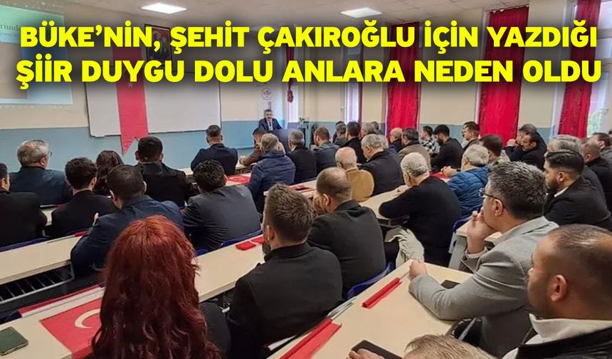 Büke’nin, Şehit Çakıroğlu İçin Yazdığı Şiir Duygu Dolu Anlara Neden Oldu