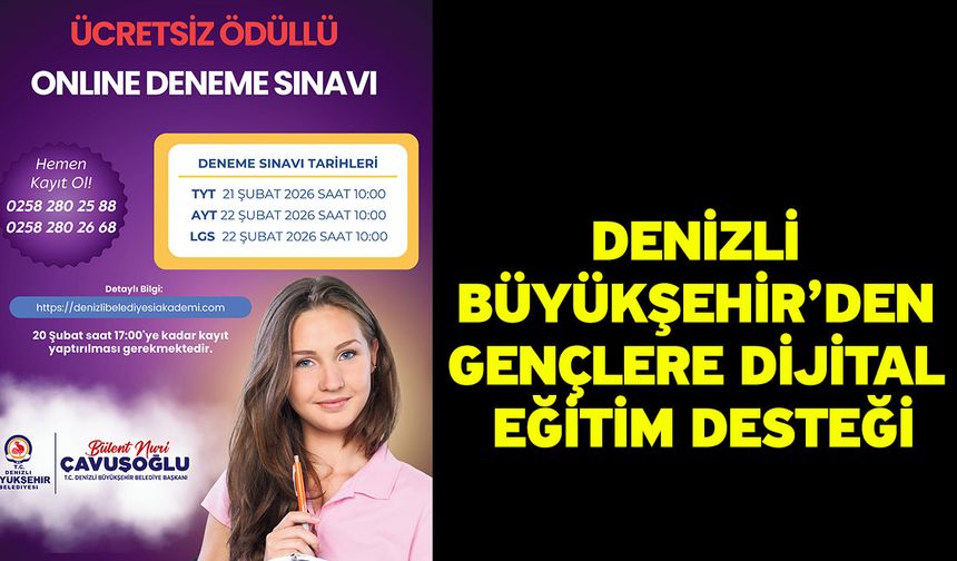 Denizli Büyükşehir’den gençlere dijital eğitim desteği