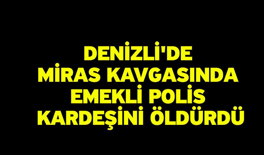 Denizli'de miras kavgasında emekli polis kardeşini öldürdü