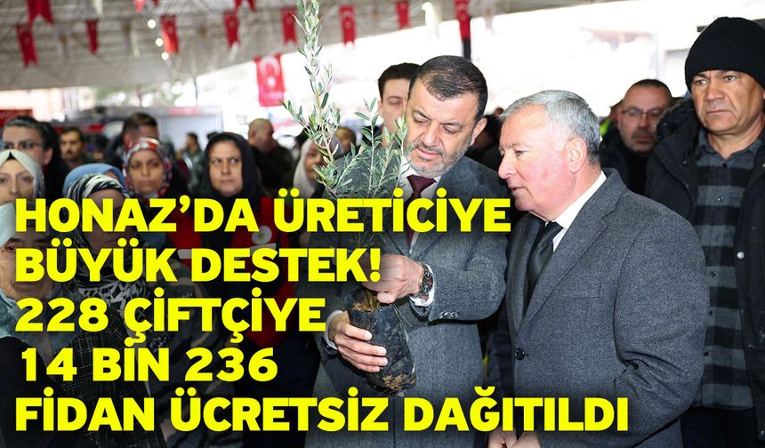 Honaz’da Üreticiye Büyük Destek! 228 Çiftçiye 14 Bin 236 Fidan Ücretsiz Dağıtıldı