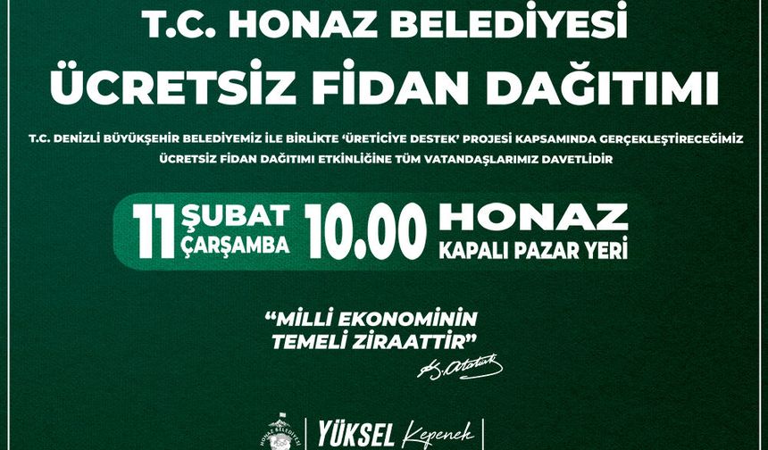 Honaz Belediyesi Fidan Dikim