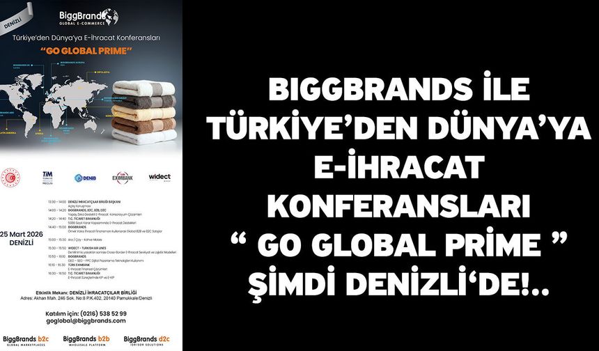 BIGGBRANDS ile Türkiye’den Dünya’ya E-İhracat Konferansları “ Go Global Prime ” şimdi DENİZLİ‘de!..