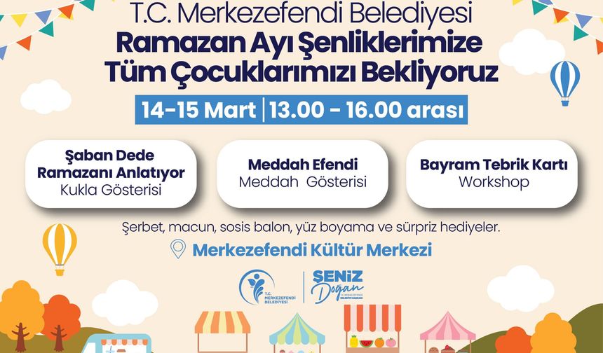 Merkezefendi’de Çocuklar İçin Ramazan Şenliği Düzenlenecek