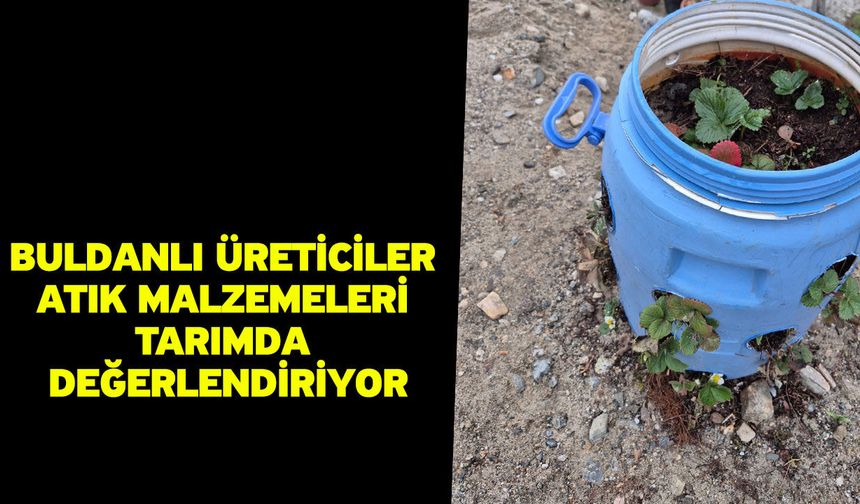 Buldanlı üreticiler atık malzemeleri tarımda değerlendiriyor
