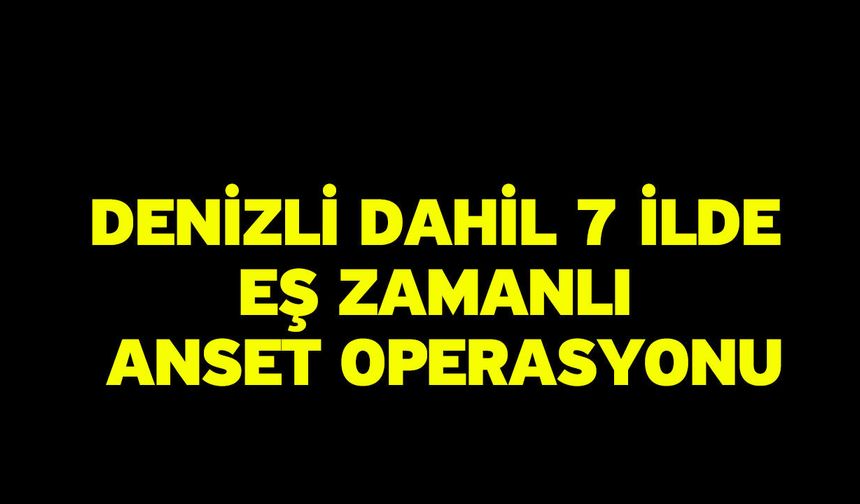 Denizli dahil 7 ilde eş zamanlı ANSET operasyonu