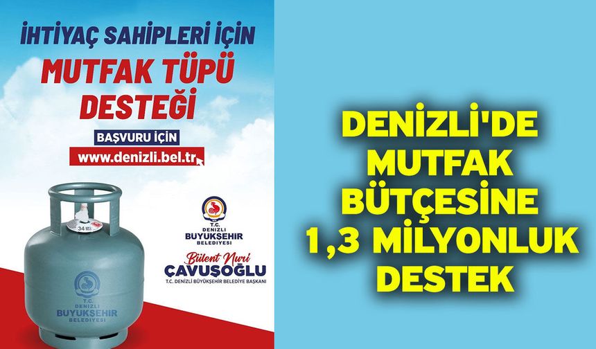 Denizli'de Mutfak Bütçesine 1,3 Milyonluk Destek