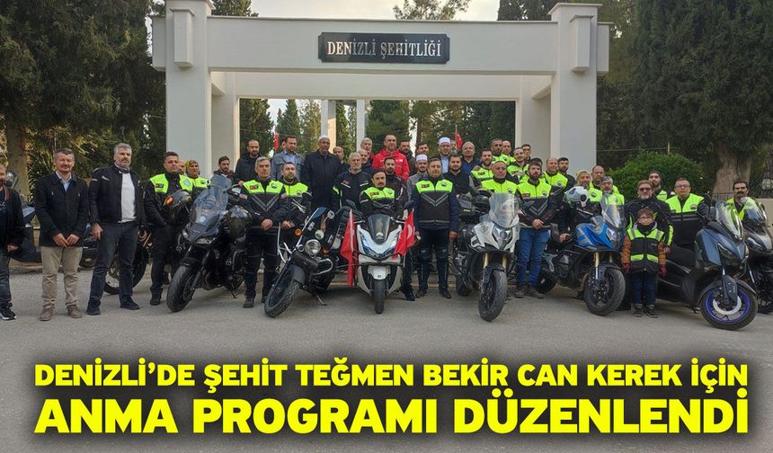 Denizli’de Şehit Teğmen Bekir Can Kerek için anma programı düzenlendi
