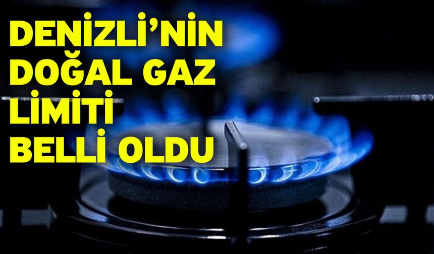 Denizli’nin doğal gaz limiti belli oldu