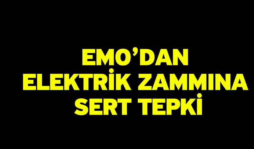 EMO’dan elektrik zammına sert tepki