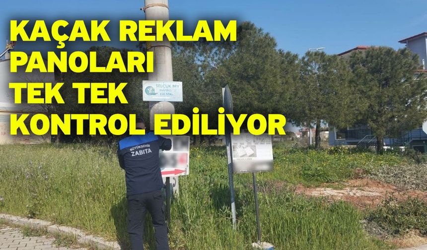 Büyükşehir Zabıta’dan totem ve tabela denetimi