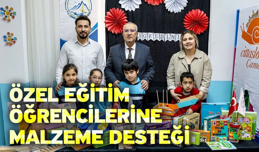 Özel eğitim öğrencilerine malzeme desteği