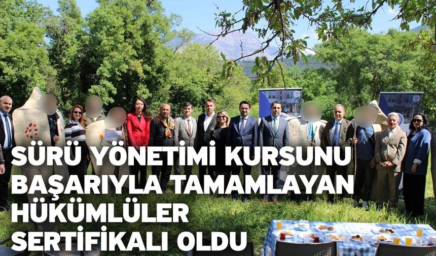 Sürü yönetimi kursunu başarıyla tamamlayan hükümlüler sertifikalı oldu