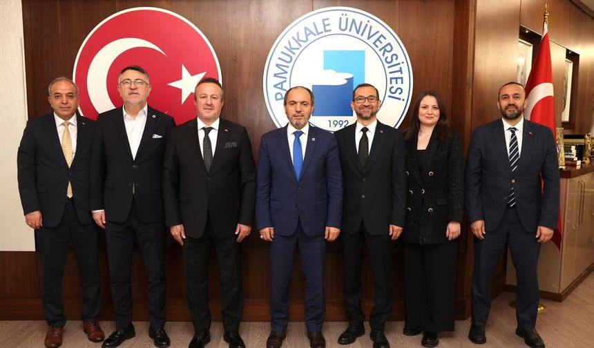 Denizli OSB yönetiminden, PAÜ Rektörü Prof. Dr. Mahmud Güngör’e nezaket ziyareti