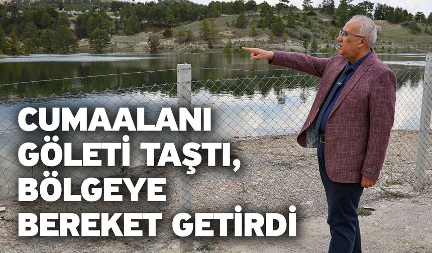 Cumaalanı Göleti Taştı, Bölgeye Bereket Getirdi