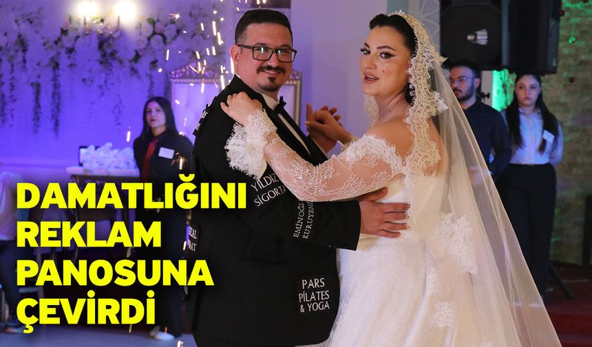 Damatlığını Reklam Panosuna Çevirdi