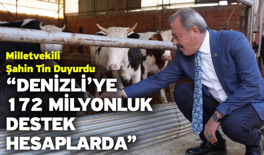 Milletvekili Şahin Tin Duyurdu “Denizli’ye 172 Milyonluk Destek Hesaplarda”