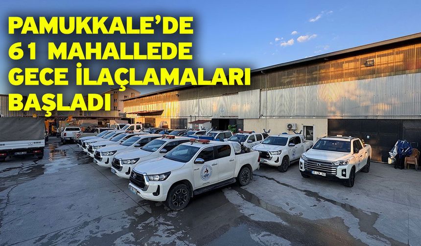 Pamukkale’de 61 Mahallede Gece İlaçlamaları Başladı