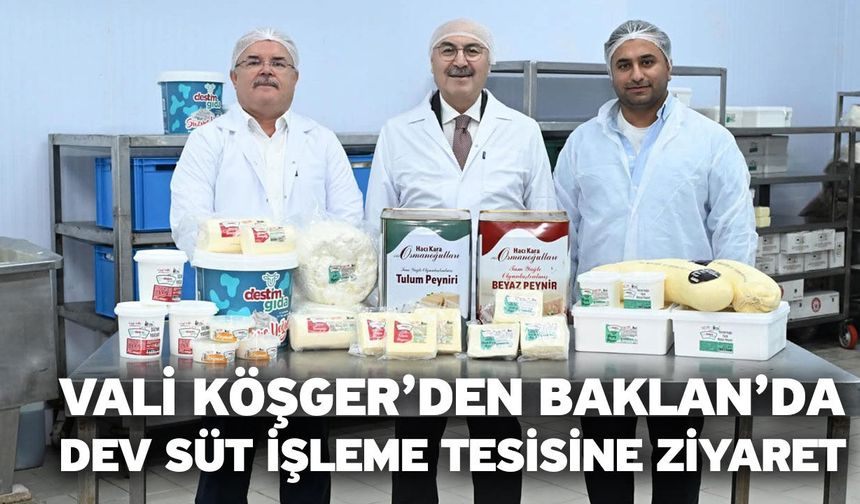 Vali Köşger’den Baklan’da Dev Süt İşleme Tesisine Ziyaret