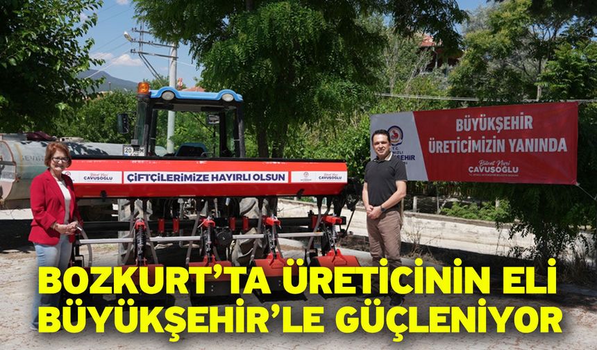 Büyükşehir’den Bozkurtlu üreticilere çapa makinesi desteği