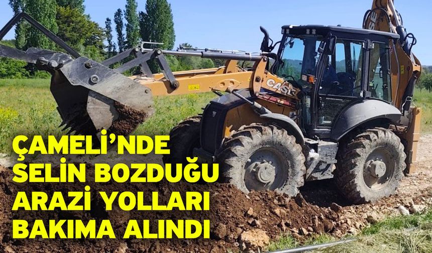 Çameli’nde selin bozduğu arazi yolları bakıma alındı