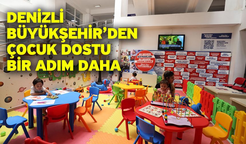 Belediyenin kapısından giren çocuklar artık oyunla karşılanıyor
