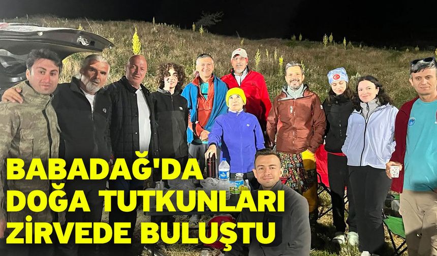 Babadağ'da Doğa Tutkunları Zirvede Buluştu