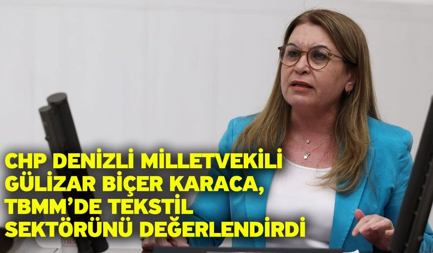 CHP Denizli Milletvekili Gülizar Biçer Karaca, TBMM’de Tekstil Sektörünü Değerlendirdi