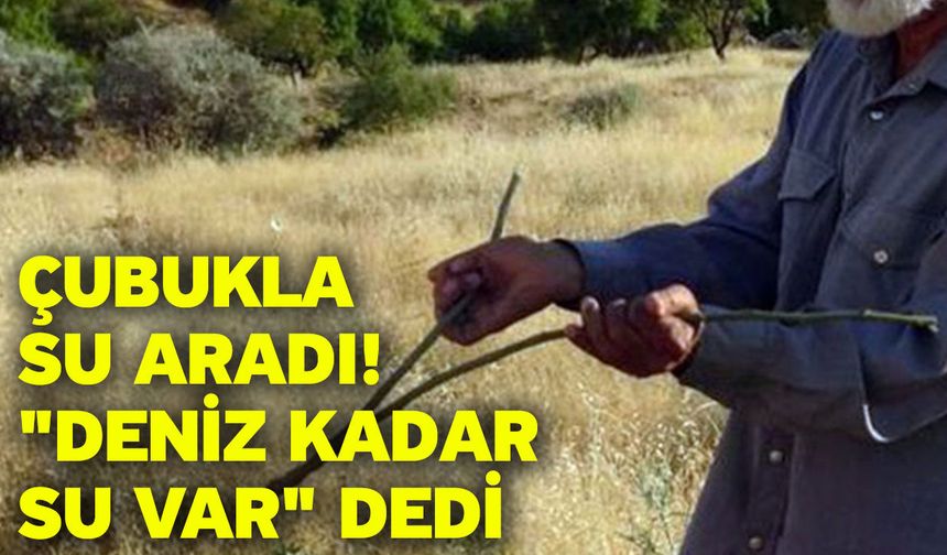 Çubukla su aradı! "Deniz kadar su var" dedi