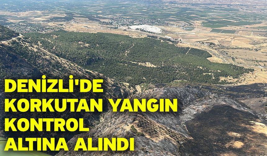 Denizli'de korkutan yangın kontrol altına alındı