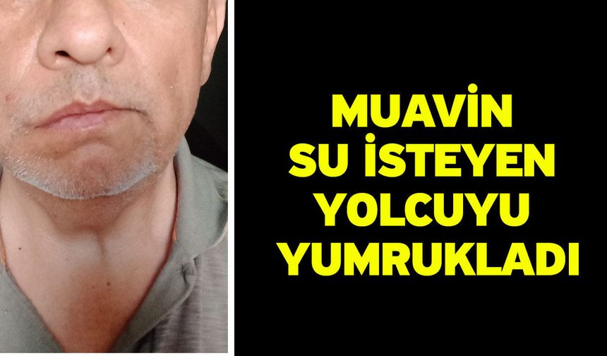 Muavin Su İsteyen Yolcuyu Yumrukladı