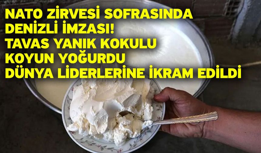 NATO Zirvesi Sofrasında Denizli İmzası! Tavas Yanık Kokulu Koyun Yoğurdu Dünya Liderlerine İkram Edildi