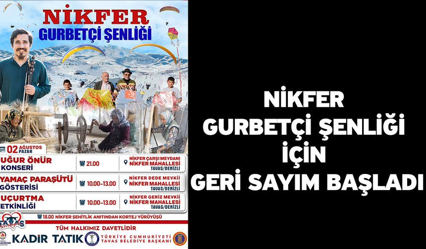 Nikfer Gurbetçi Şenliği için geri sayım başladı