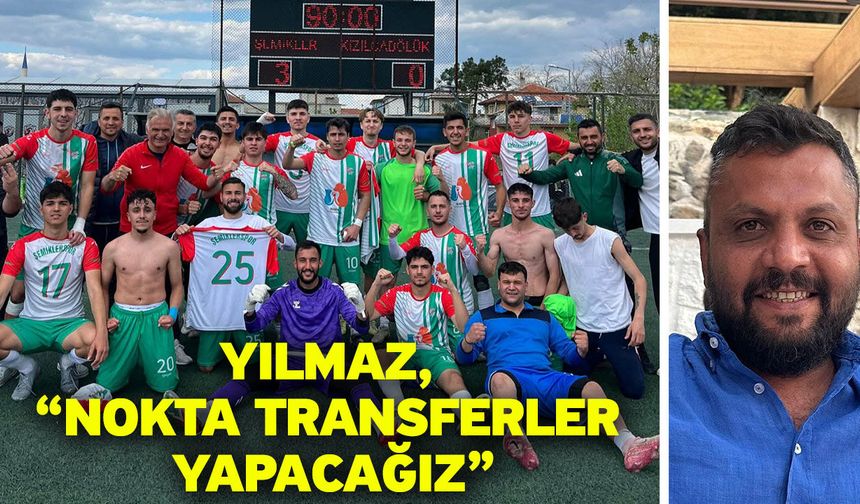 Yılmaz, “Nokta transferler yapacağız”