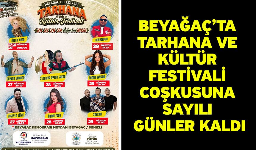 Beyağaç’ta Tarhana ve Kültür Festivali coşkusuna sayılı günler kaldı