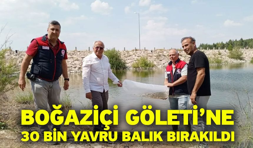Boğaziçi Göleti’ne 30 Bin Yavru Balık Bırakıldı