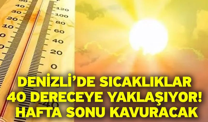Denizli’de Sıcaklıklar 40 Dereceye Yaklaşıyor! Hafta Sonu Kavuracak