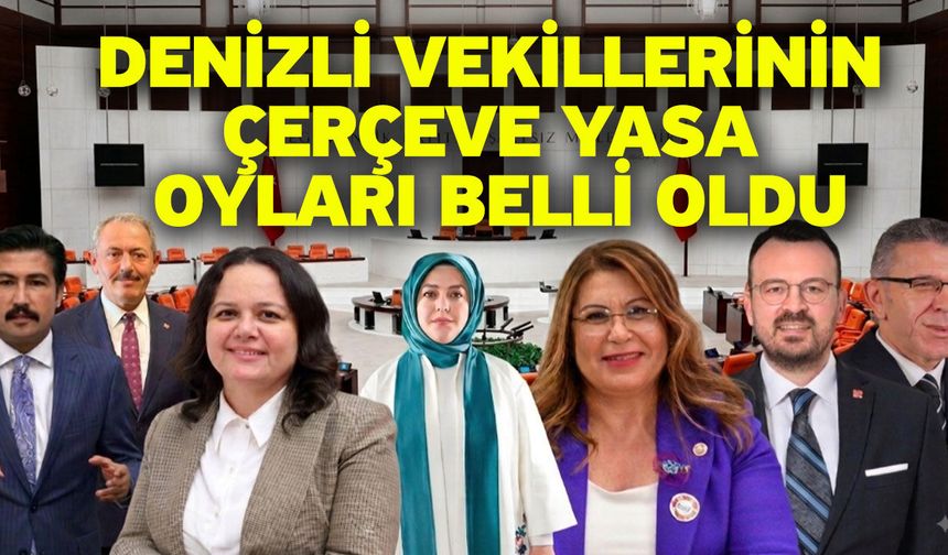 Denizli Vekillerinin Çerçeve Yasa Oyları Belli Oldu