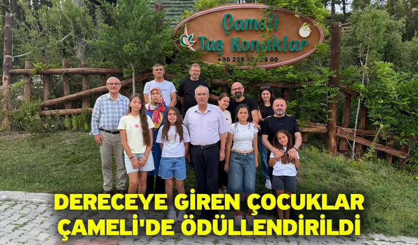 Dereceye giren çocuklar Çameli'de ödüllendirildi