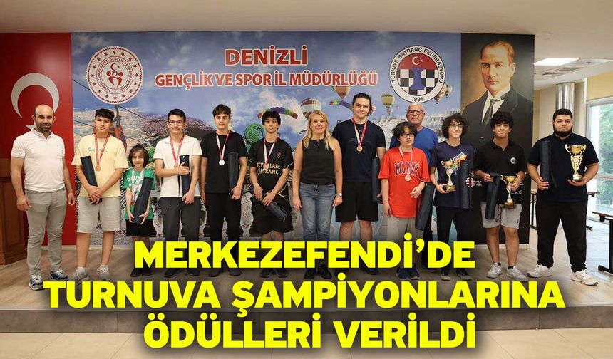 Merkezefendi’de Turnuva Şampiyonlarına Ödülleri Verildi