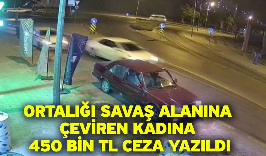 Ortalığı savaş alanına çeviren kadına 450 bin TL ceza yazıldı