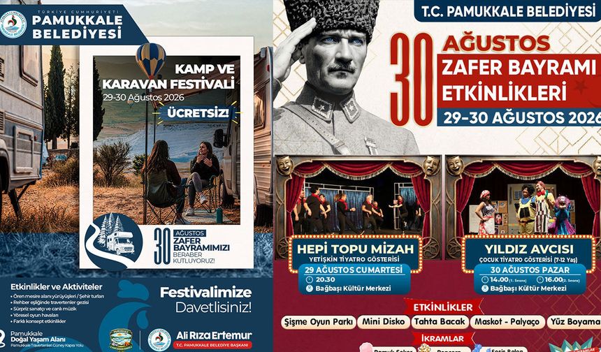 Pamukkale’de Zafer Bayramı Çifte Festivalle Kutlanıyor