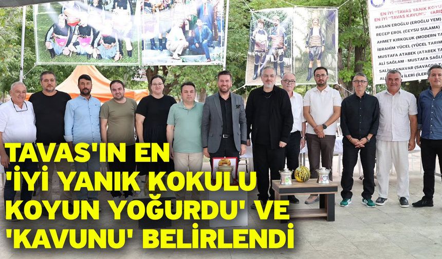 Tavas'ın en 'iyi yanık kokulu koyun yoğurdu' ve 'kavunu' belirlendi