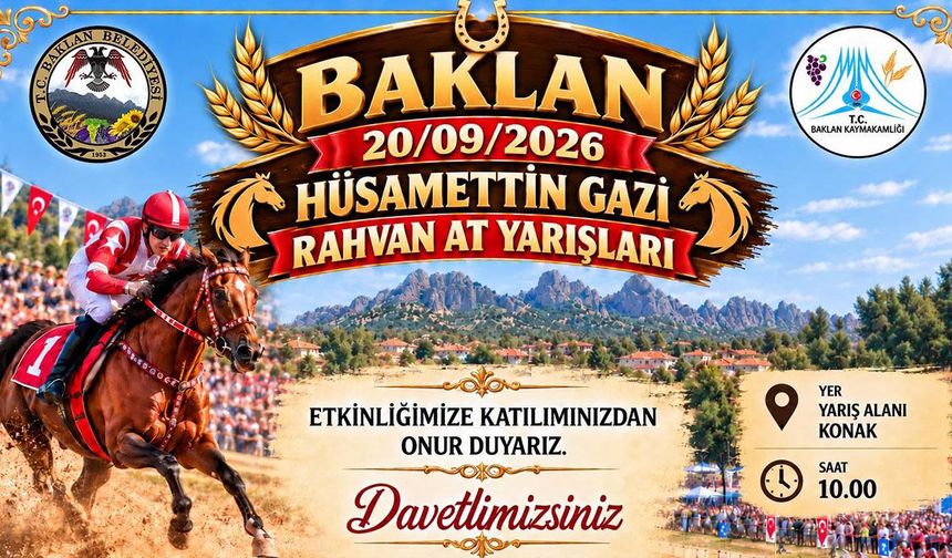 Baklan’da Rahvan At Yarışları İçin Geri Sayım Başladı