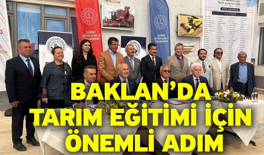 Baklan’da Tarım Eğitimi İçin Önemli Adım